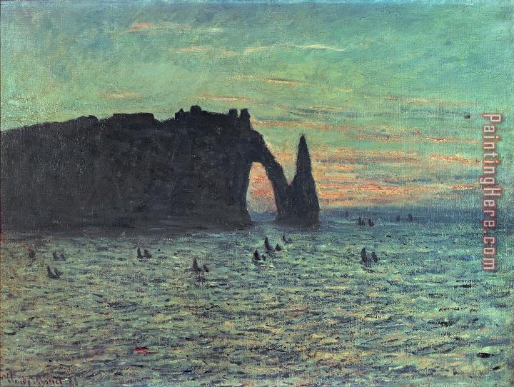 Claude Monet The Hollow Needle at Etretat